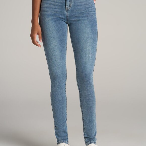 American Tall Georgia HIGH RISE SKINNY Tall Women's Jean in Monaco Faded Size 25 - Picture 1 of 3